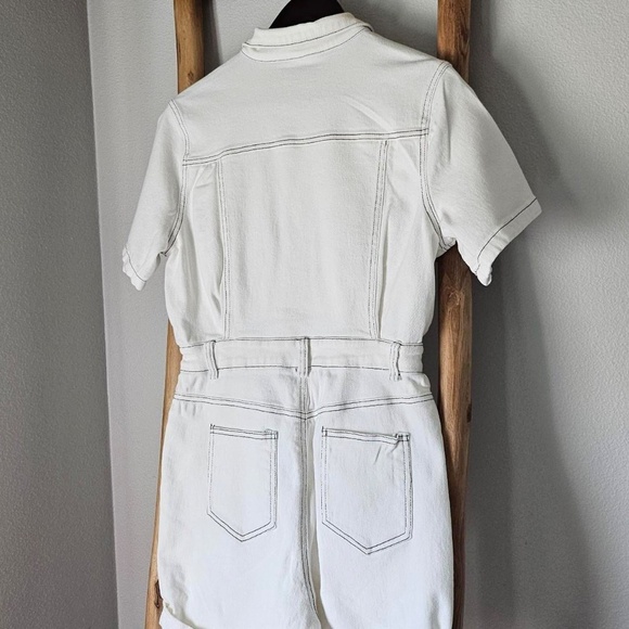 White Denim Playsuit - Picture 2 of 3
